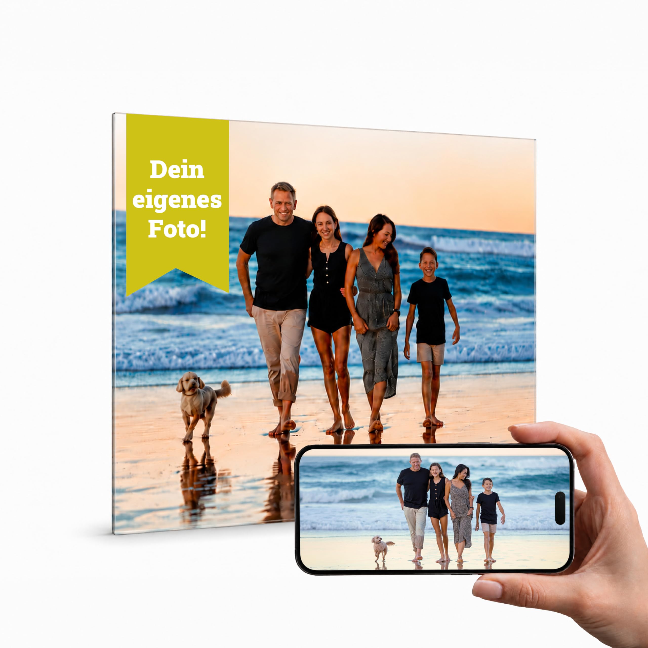 WANDURLAUB - Acrylglas Bild personalisiert 60x50 cm – ohne Rahmen | Eigenes Foto auf Acrylglas – ohne Rahmen und ohne Montagematerial, geeignet für DIY-Rahmen, Deko oder Werbebeschilderung