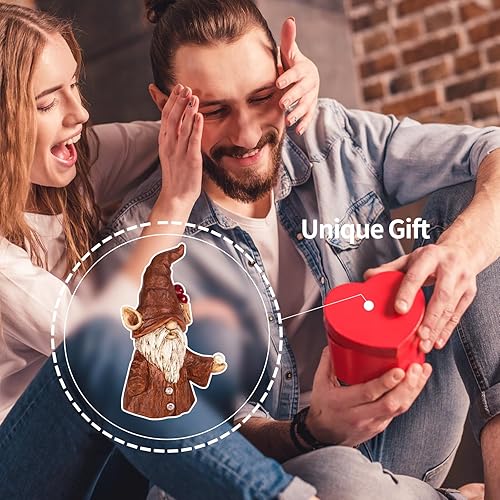 Miniatura 6 de Soporte de incienso de gnomo para palos, quemador de incienso con agujero grande para conos de incienso, estatua de gnomo, decoraciones de Navidad,