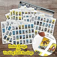 Vista 2 de Calcomanías de tarot para diario – 336 piezas de mini calcomanías de cartas de tarot para principiantes – 1.25 x 0.78 pulgadas – Calcomanías