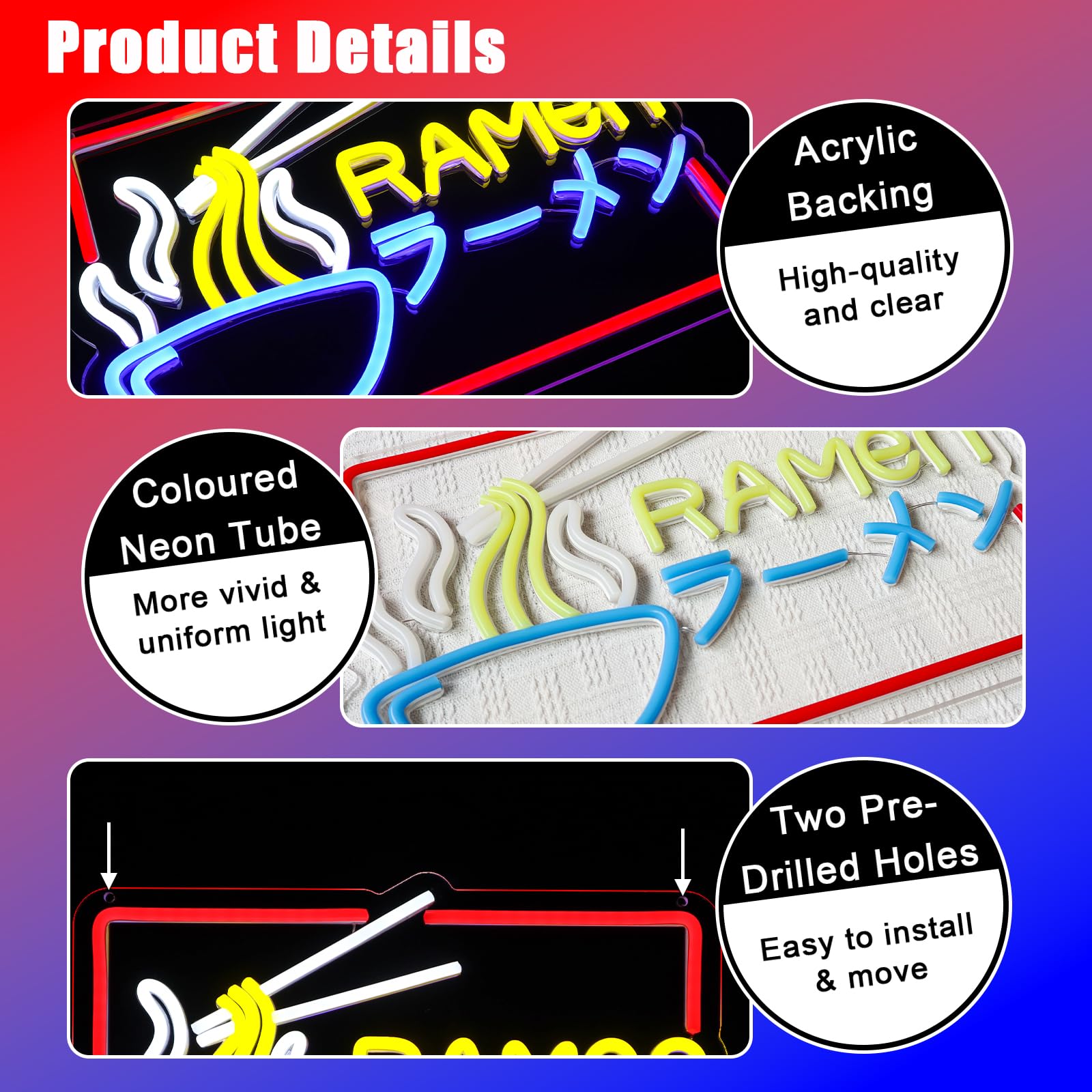 VYXIN Katze Ramen Neon Schild Buntes, Cat Neon Sign Wand,LED Katze Noodles Leuchtreklame,Nudeln LED Sign für Resturant Ramen-Laden Küche VYXIN Katze Ramen Neon Schild Buntes, Cat Neon Sign Wand,LED Katze Noodles Leuchtreklame,Nudeln LED Sign für Resturant Ramen-Laden Küche