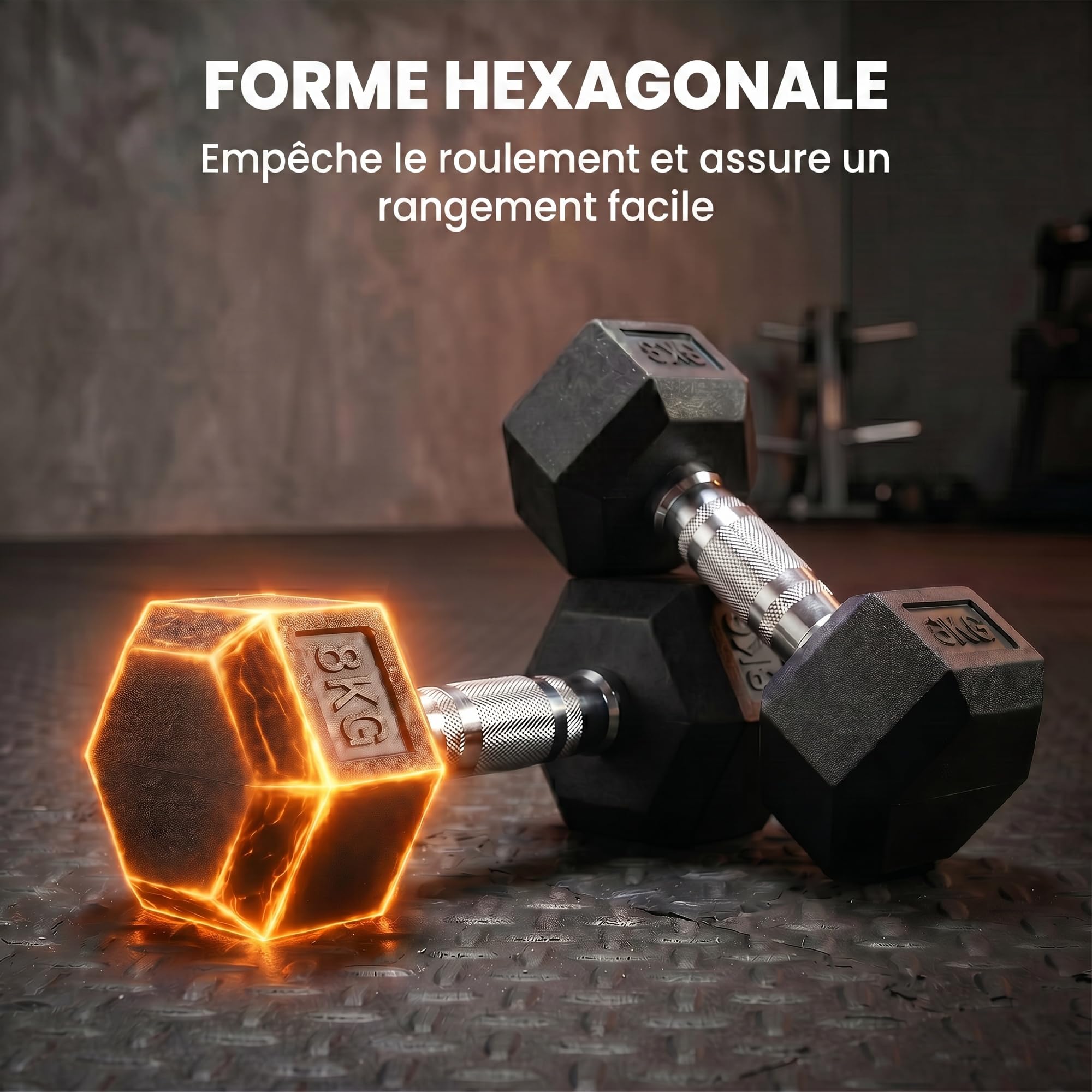 HOMCOM Zestaw krótkich hantli 2 x 4/5/6/8/10/12,5/15/20 Kg, hantle fitness dla mężczyzn i kobiet, trening mięśni i podnoszenie ciężarów - metal czarny guma