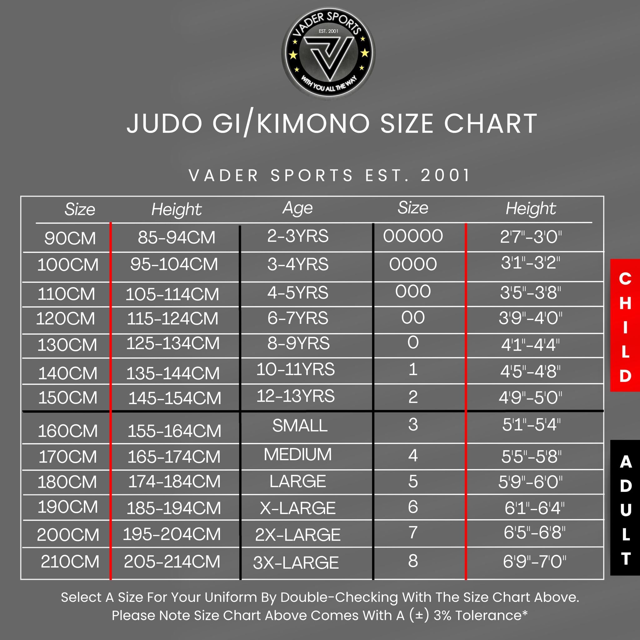 Vader Premium Judoanzug für Erwachsene, 550 g/m², mittelschwer, 100 % Baumwolle, Judo Gi, BJJ Uniform, Blau & Weiß, Trainings-Judogi mit kostenlosem weißem Gürtel