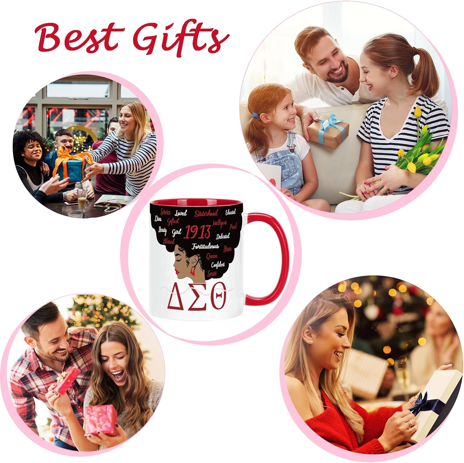 Toshiy Dst Sorority Gifts, Dst Mug, D S T Sorority Paraphernalia Mug, Delta Sorority Gifts for Women, 11 Ounce Red - Image 3