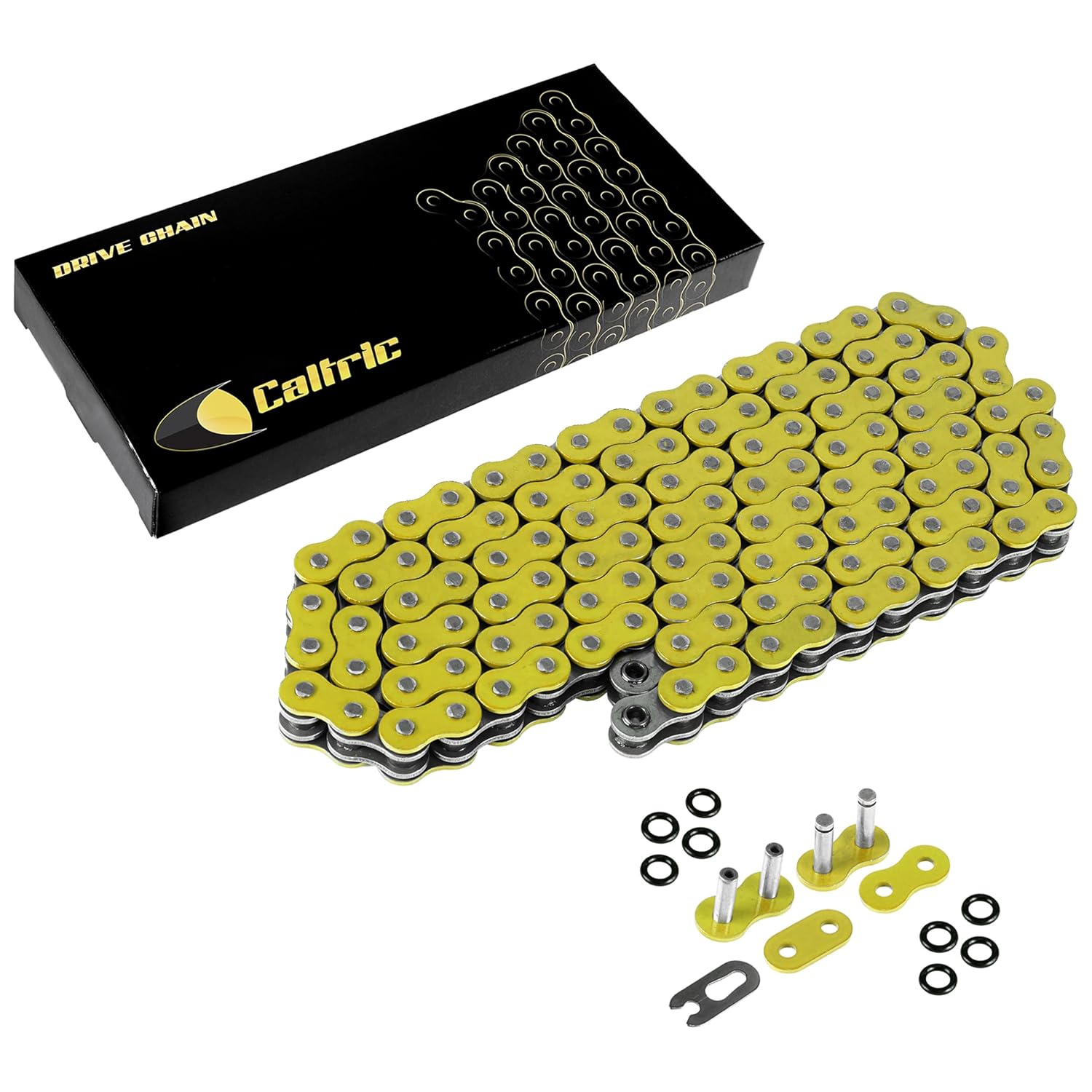 Caltric O-Ring Yellow Drive Chain Compatible with Ducati 1098 1098S 1098-S 1098R 1098-R 2007 2008/916 Mono-Biposta 1994-1998