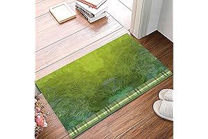 Abstract Green Doormat: The Essence of Style and Functionality for Your Abode