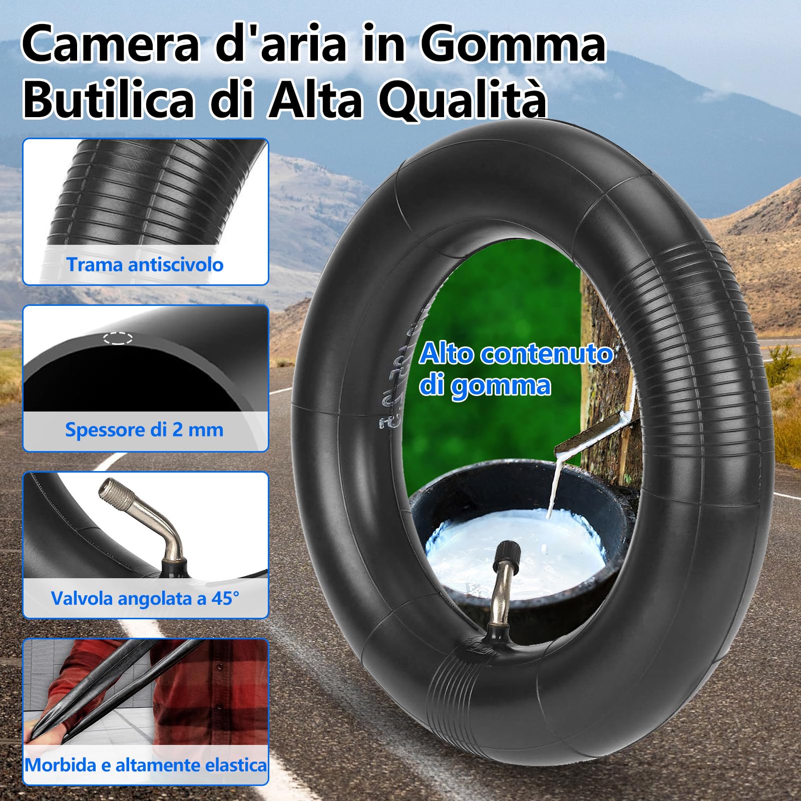 Pneumatico 10 X 2.0 Per Passeggino/Monopattino - Misura 54-152, Ideale Per Bambini! - Foto 8