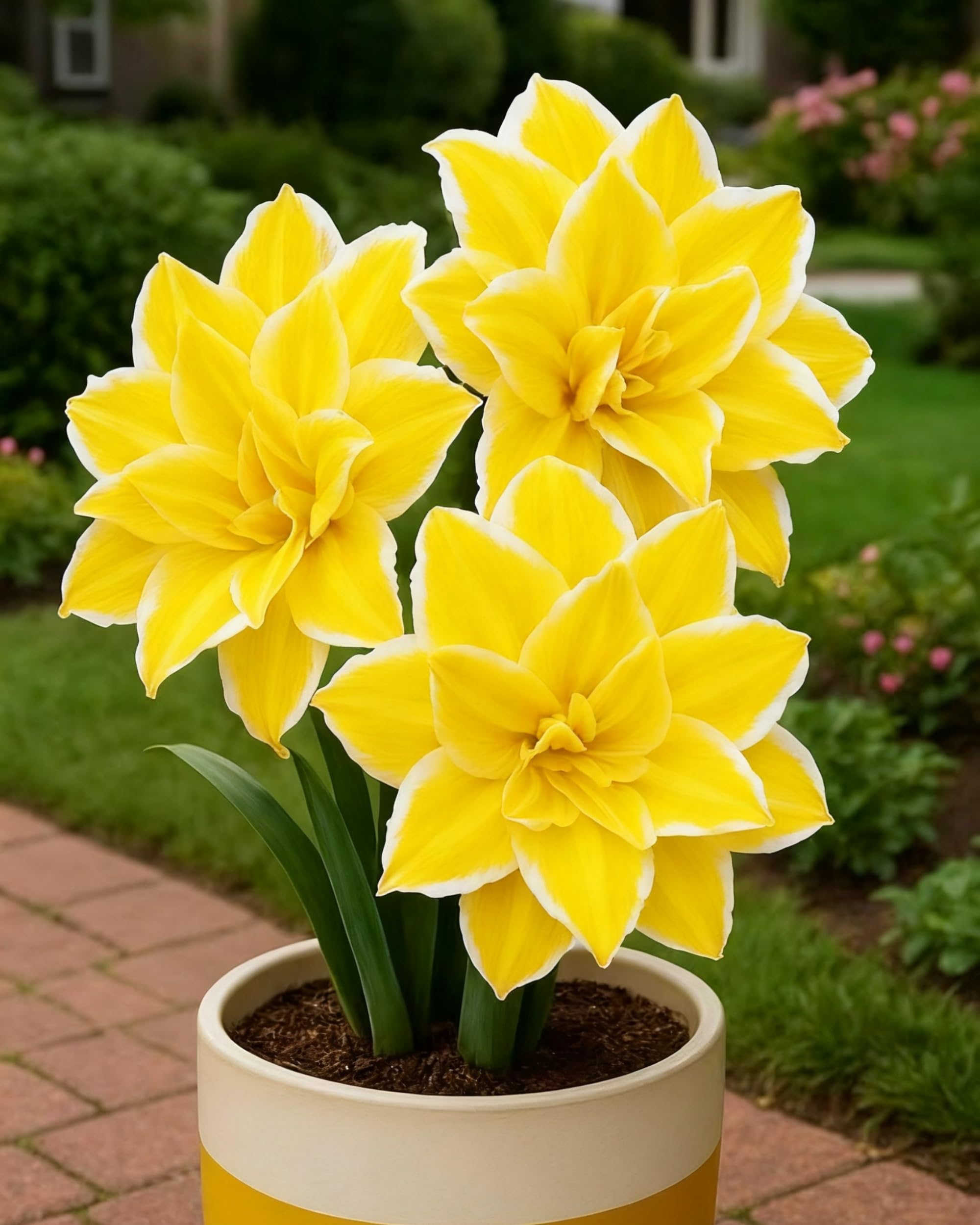 Amaryllis Hippeastrum Bulbs – Spectacular Blooms, Hardy and Perfect for Garden Lovers，Hardy Perennial, Excellent Display-5bulbs-Z