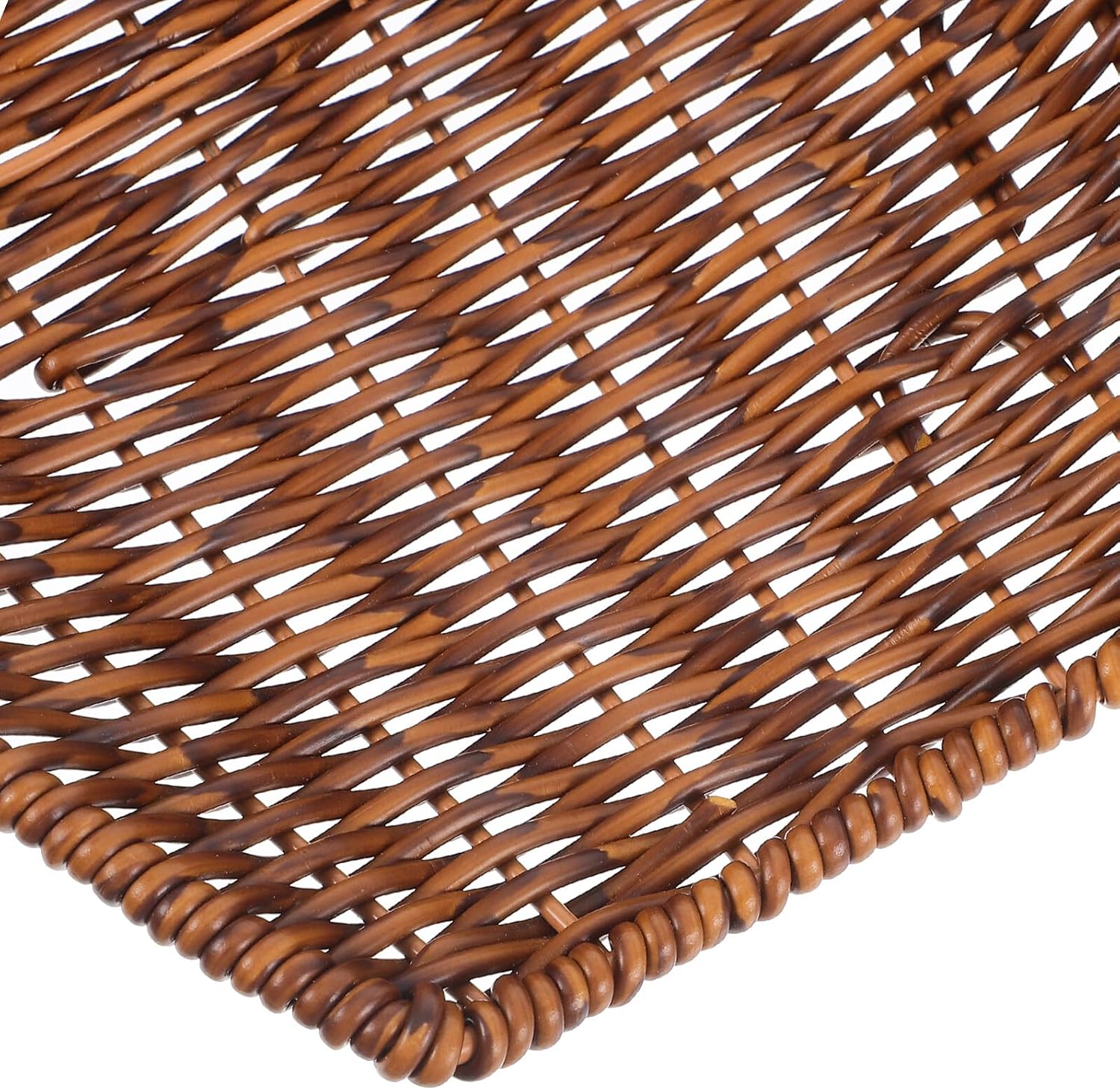Decorative Plastic Imitation Rattan Bread Basket for Fruit Display