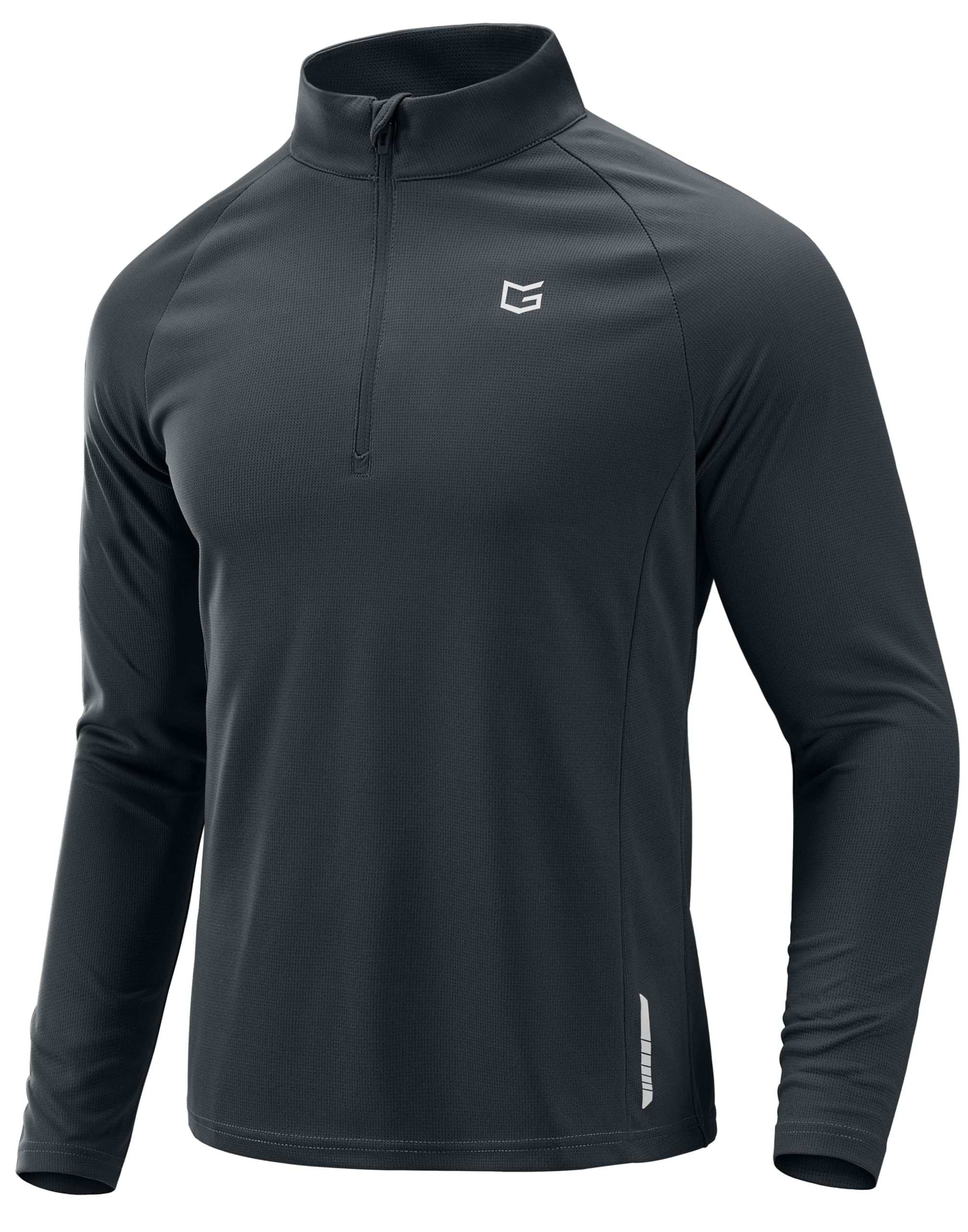 G Gradual Men's Running Shirts Long Sleeve Athletic Shirt Lightweight Quick Dry Quarter Zip Pullover for Men Workout Gym Golf