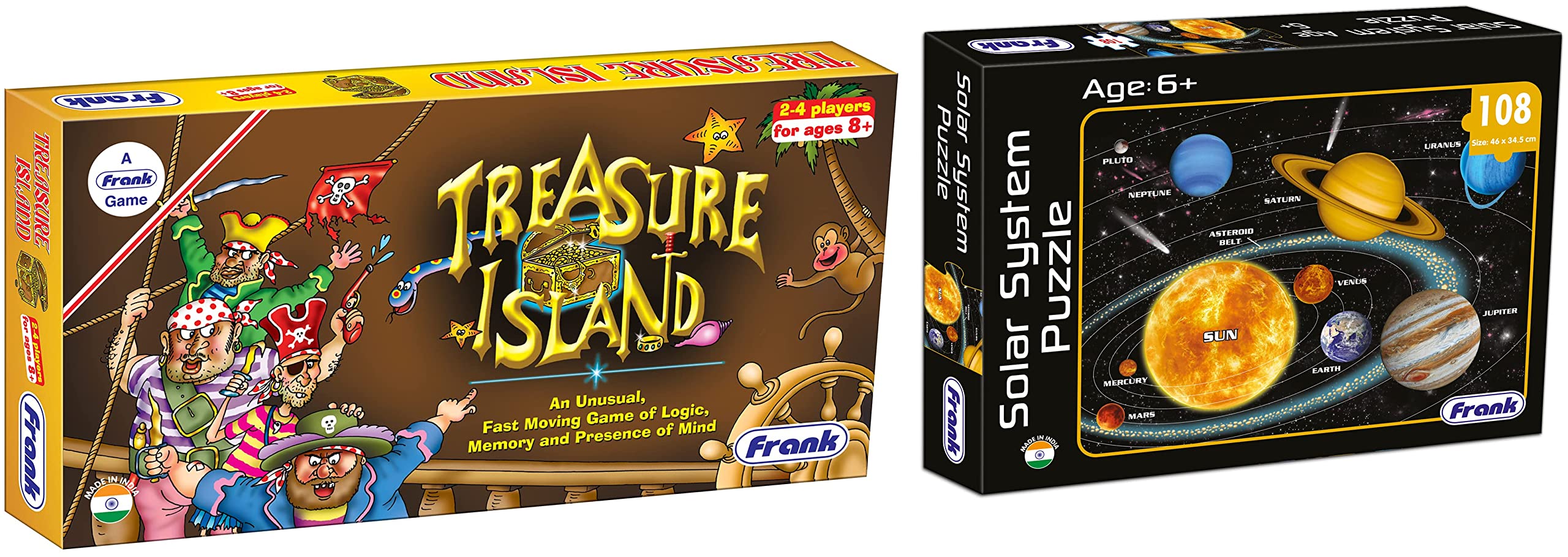 Frank - Treasure Island Board Game & Frank Solar System Outer Space Puzzle (Multicolor) (B0BMTWDH55) Amazon Price History, Amazon Price Tracker