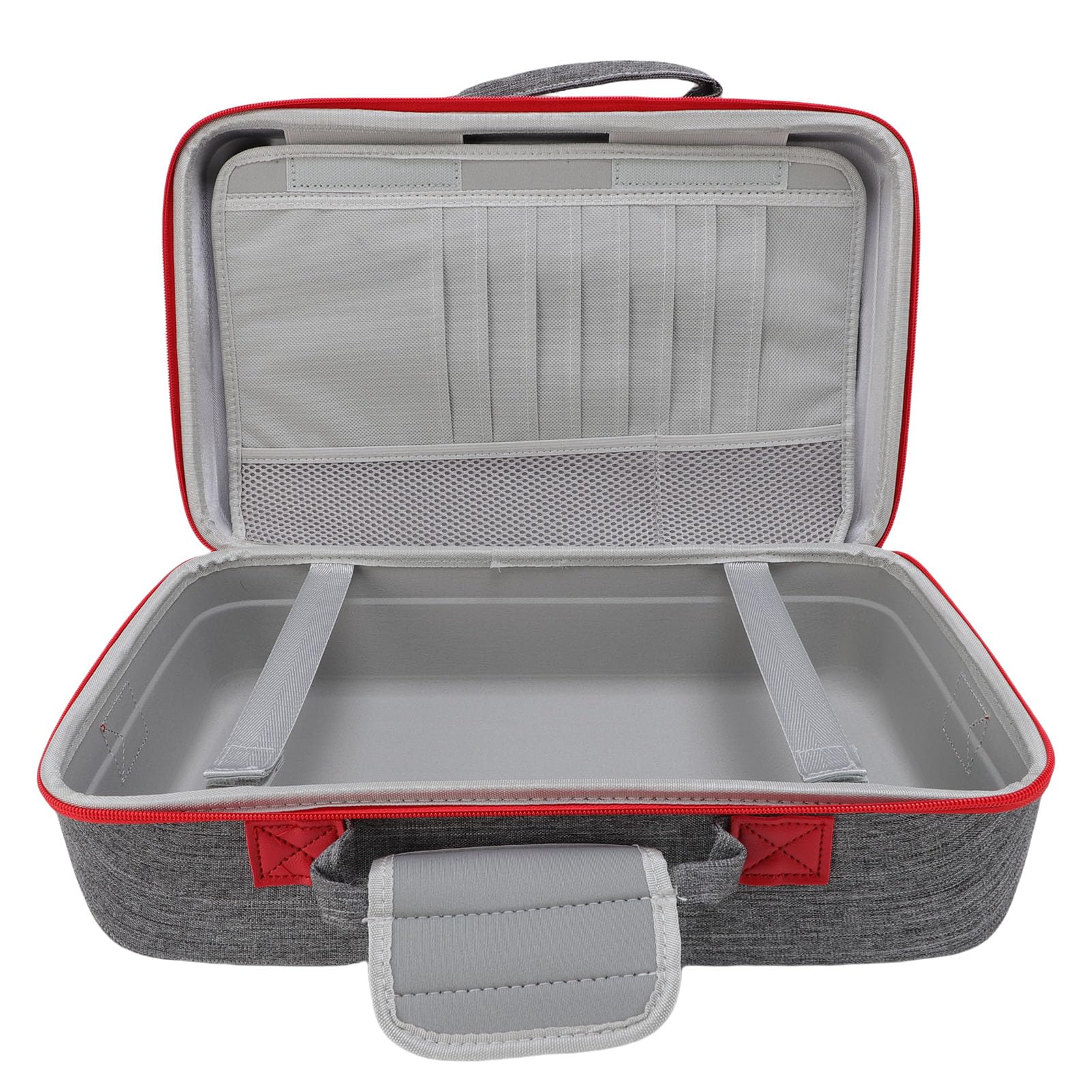 Annadue Obudowa dla PS 5 Pro, Torka Podróży Hard Shell z Elastycznym Paskiem do Kontrolera, Słuchawek, Kabla USB, Kabla Zasilającego i Innych Akcesoriów (GRAY)