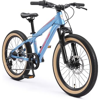 BIKESTAR Childrens Bicycle Mountain Bike 7 Speed Shimano Disc Brake from 6 Years 20 Inch Childrens Bike MTB Risk Free Testing