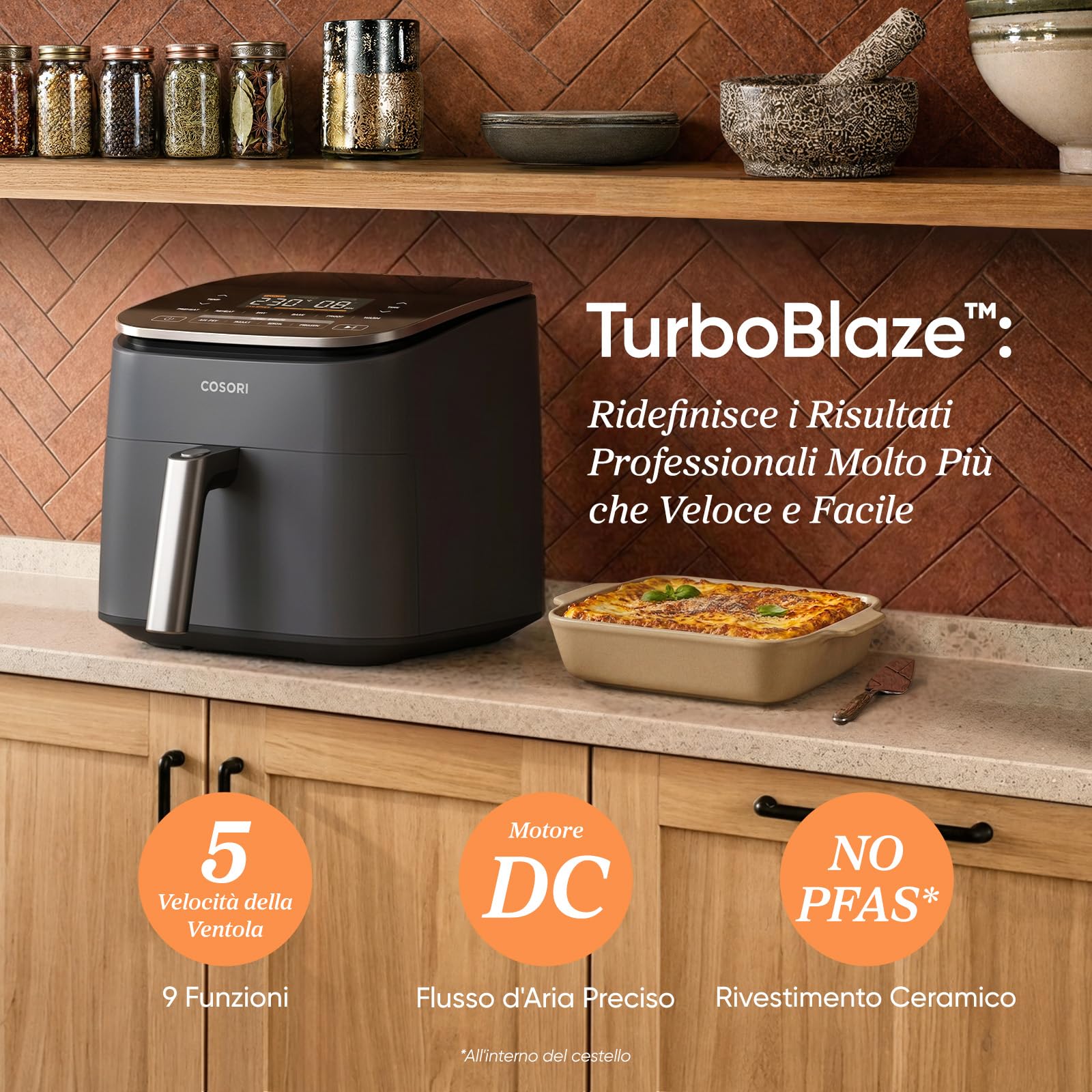Cosori Friggitrice ad Aria Turbo Blaze 6 Litri — immagine 3 di 15
