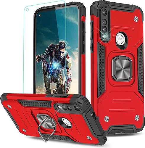 Miniatura 1 de YmhxcY Funda para Moto G Fast (versión 2020) para Motorola Moto G Fast (versión 2020) con protector de pantalla HD, fundas de grado armadura con