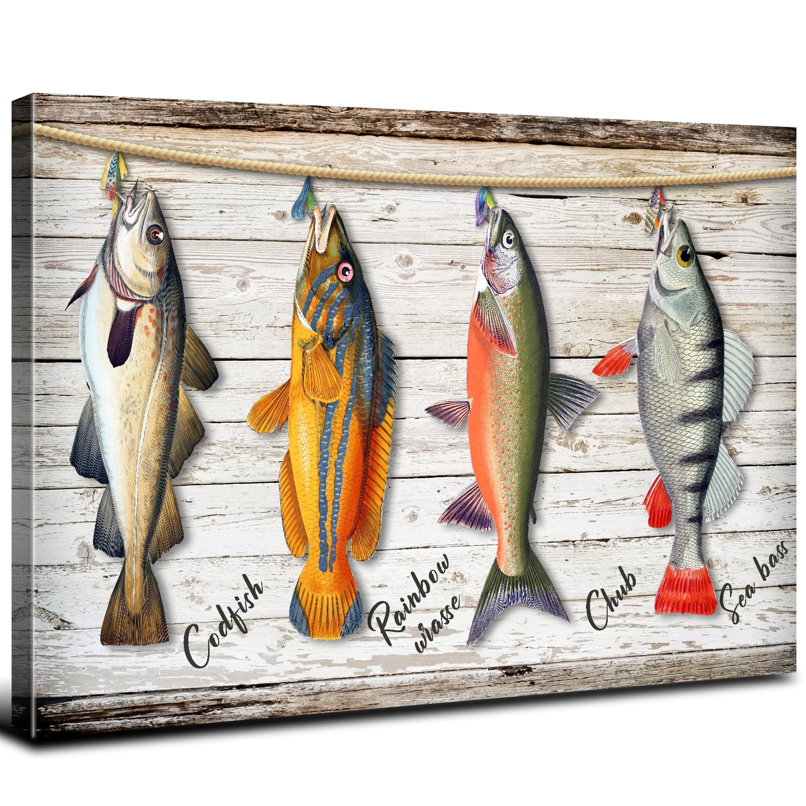 Amazon.com: Fish Wall Decor Kitchen Wall Art Rustic Vintage Fish ...