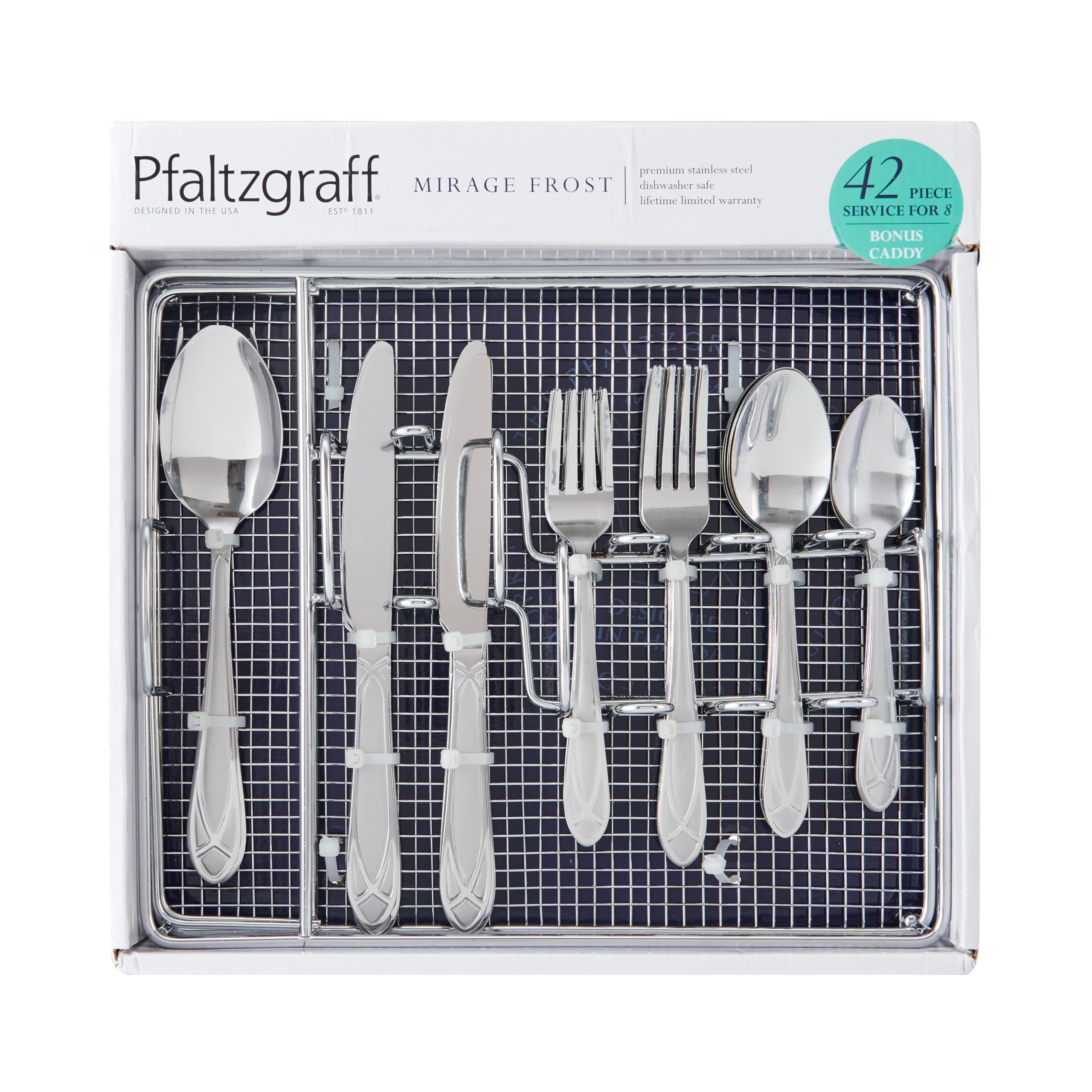 Amazon.com | Pfaltzgraff Mirage Frost Everyday Flatware Service