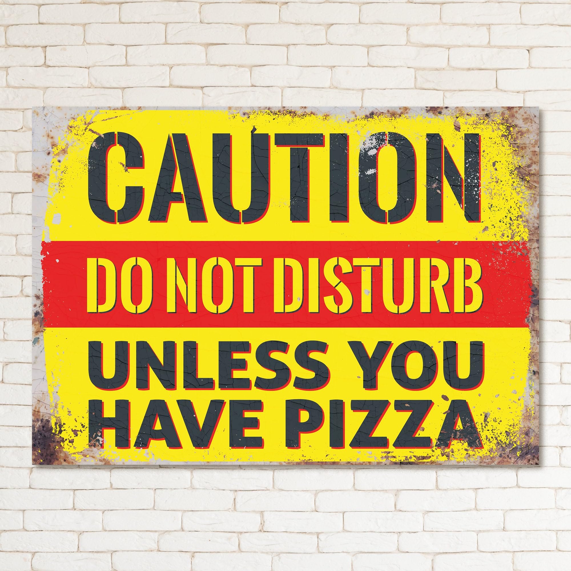 My Pixel Print Metal Do Not Disturb Pizza Retro Sign Man Cave Bar Pub Plaque Party Vintage Gift