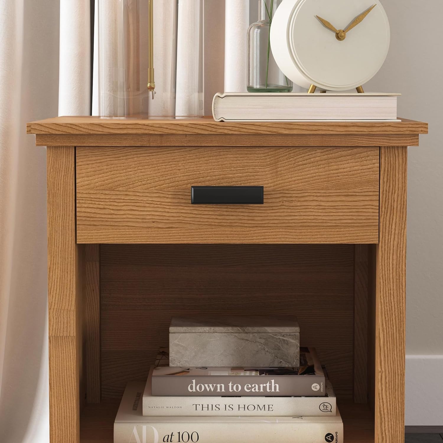 Homestyles Oak Park King Bed, Two Nightstands and Dresser, Brown