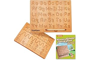 TanFans Wooden Alphabet Tracing Board: Montessori's Gateway to Literacy