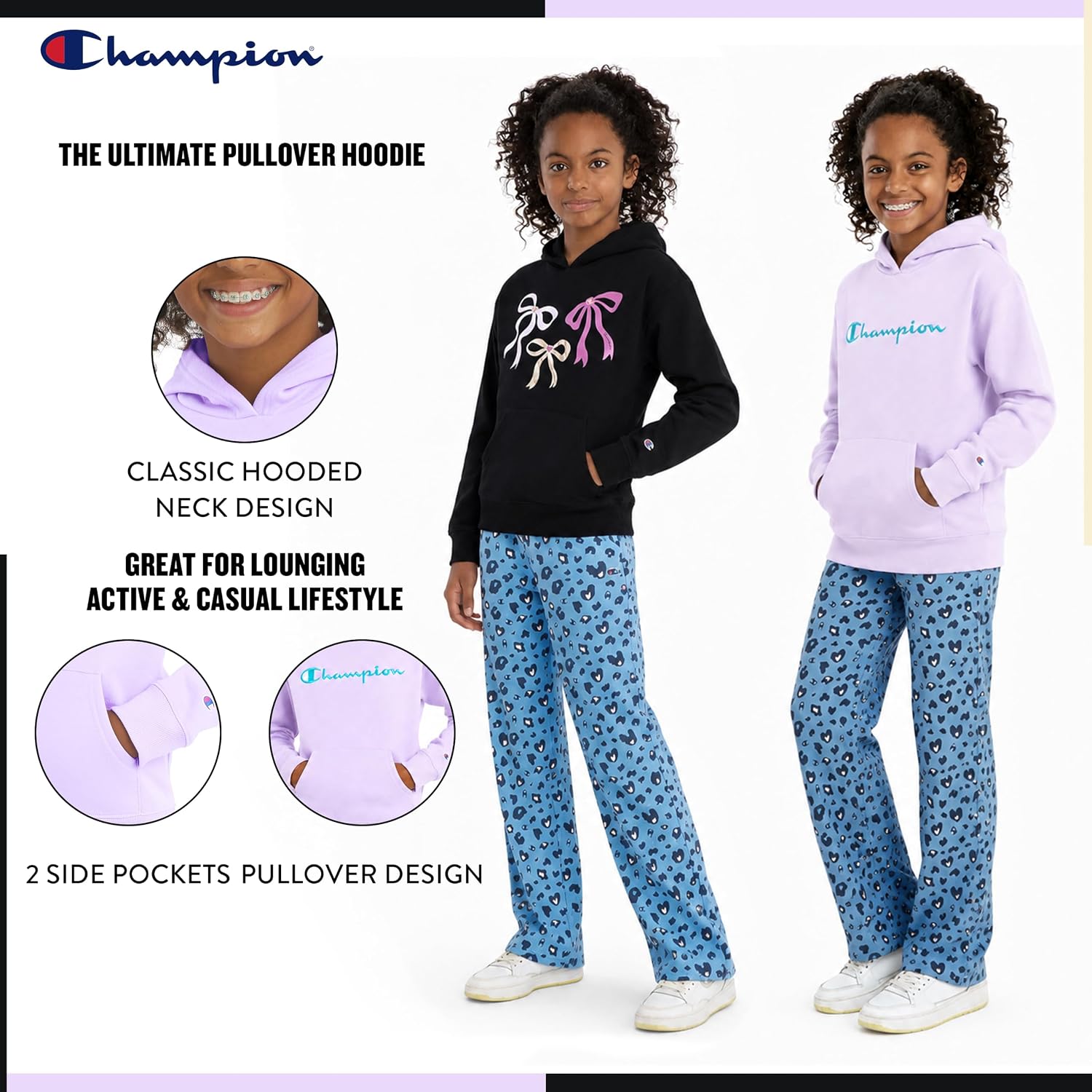 Champion Girls Signature Fleece Pullover Hoodie