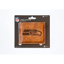 Rico Industries Laser Engraved Billfold Wallet, Seattle Seahawks , 3.5 x 4.25-inches