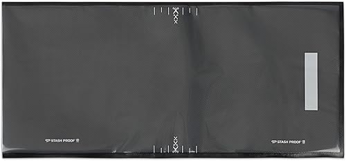 Miniatura 2 de Stash Proof Bolsas de sellado al vacío de 11 x 24 pulgadas (50 unidades) de 5 mil (negro y transparente)  Sin BPA de grado comercial para