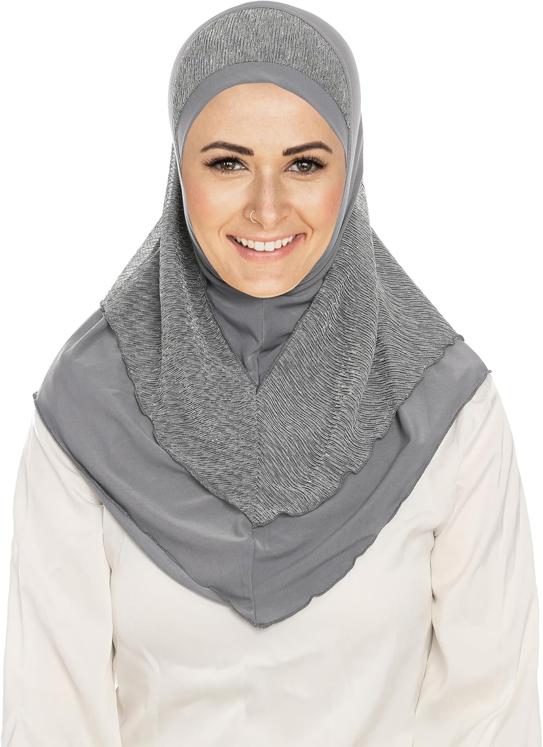 Jazvano Instant Hijab for Women and Muslim Girls - Soft Scarf Easy to Wear Headscarf - Spun Gold Jilbab Daily Islamic 1pc
