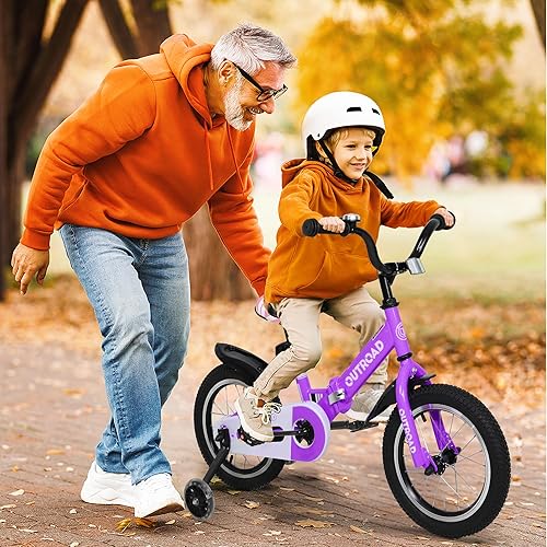 Miniatura 7 de Bicicleta plegable para niños de 141618 pulgadas con ruedas de entrenamiento intermitentes, regalos para niños y niñas de 3 a 9 años, bicicleta BMX