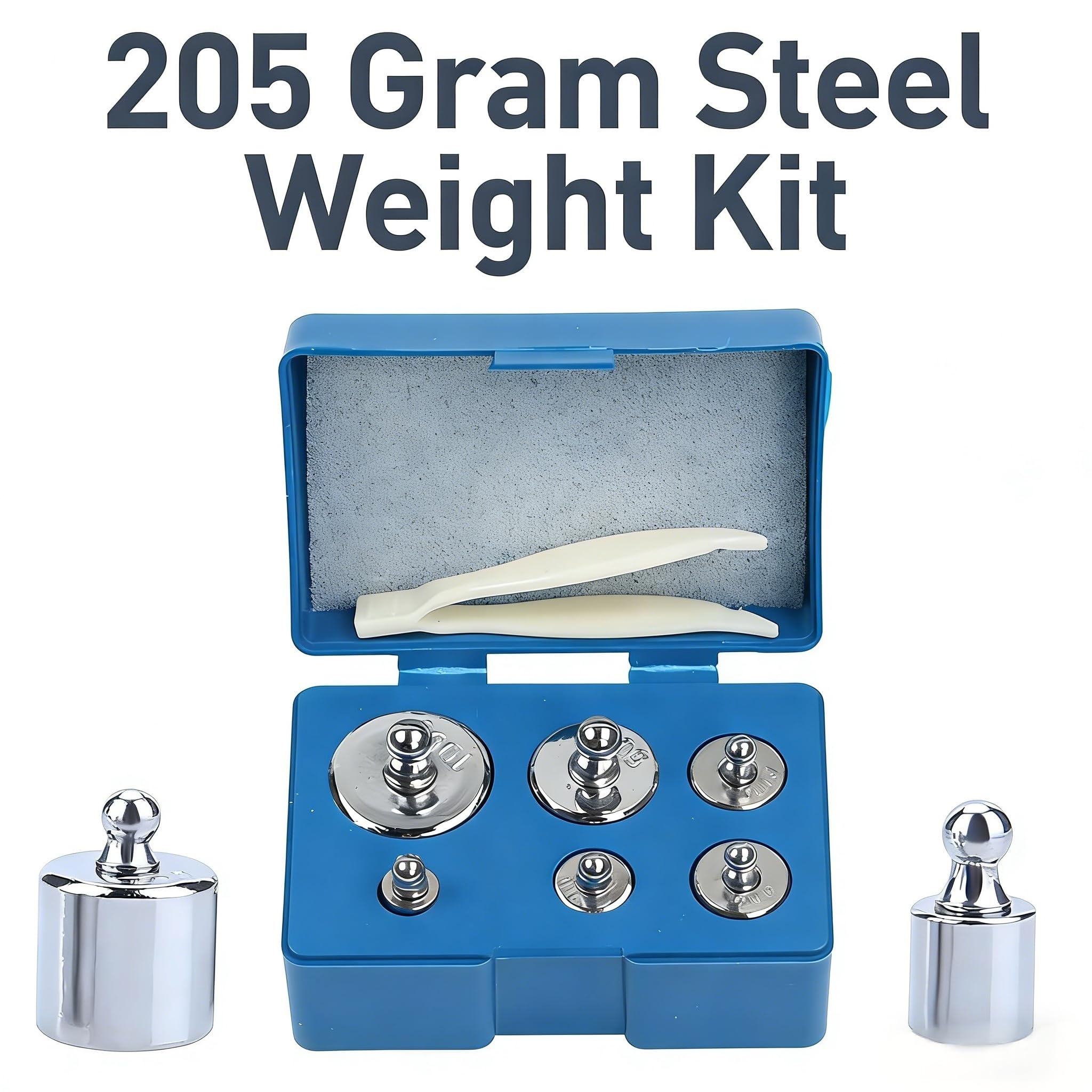 MAGIKON Steel Calibration Weight Kit, M2 Class 205g (100/50/20/10/5g) — Amazon image 6