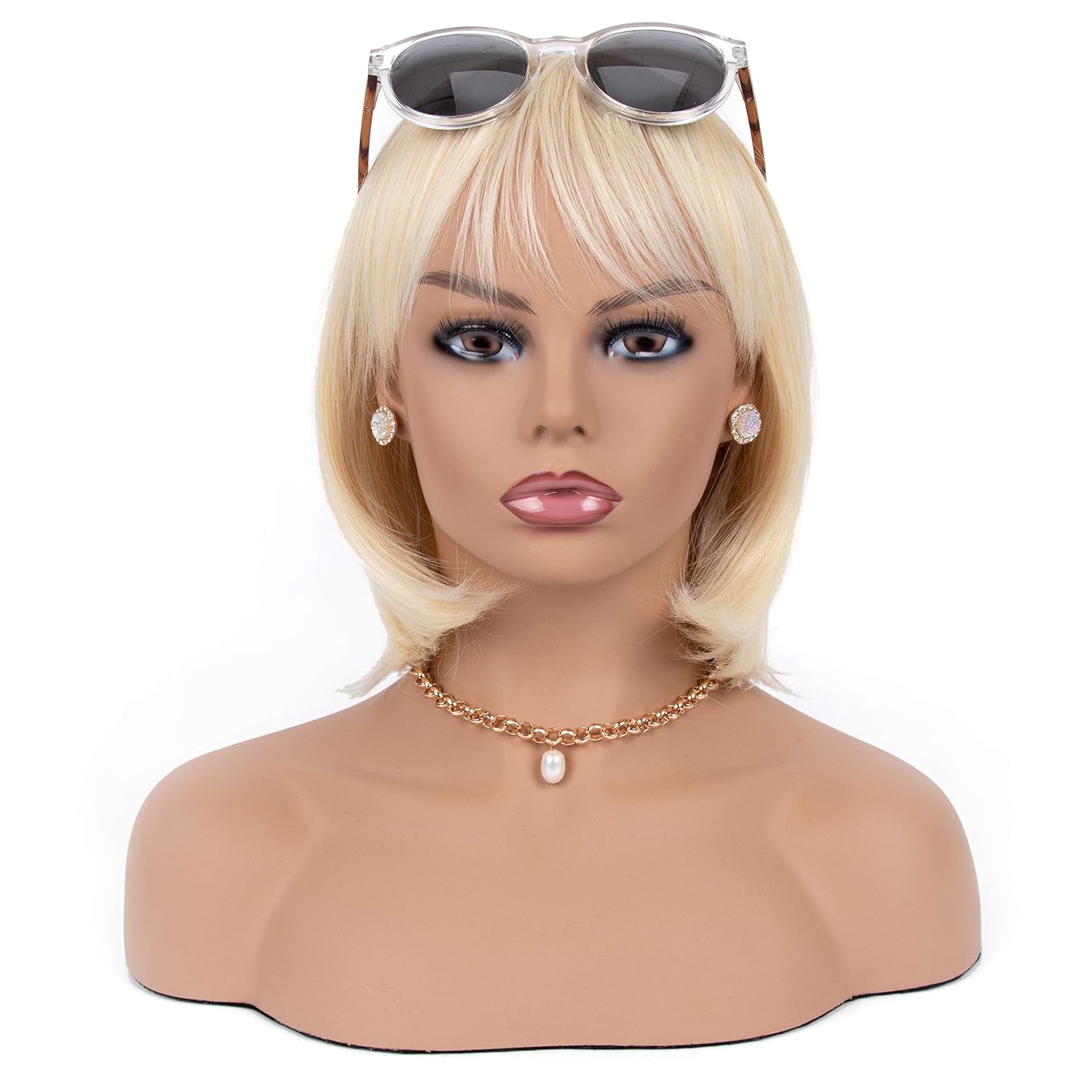 Buy A1 Pacific Mannequin PVC Manikin Head Realistic Mannequin Head Bust