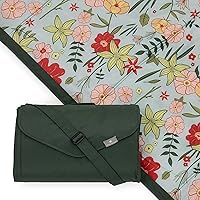 Vista 10 de Little Unicorn - Manta para exteriores, diseño de amapolas de medianoche, 100 % poliéster, impermeable, fácil limpieza y transporte, para bebés