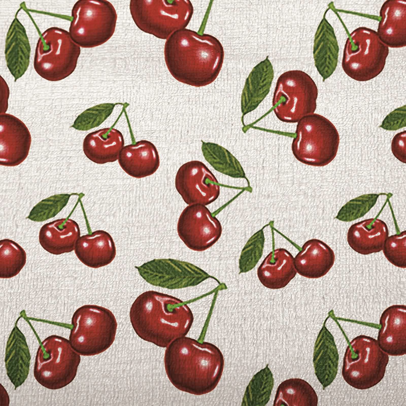 Aeici Couverture Polaire, Couverture en Flanelle Couverture 150x200 cm avec Cerise et Feuilles Couverture Canapé Cadeau pour Adultes et Enfants