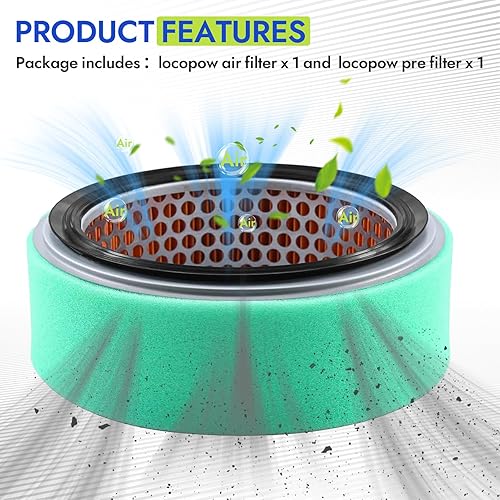 Miniatura 3 de LOCOPOW 11013-2213 M144815 Filtro de aire para Kawasaki FD750D FD711D se adapta a John Deere X475 X485 X575 X585 X700 X720 X724 X728 X729