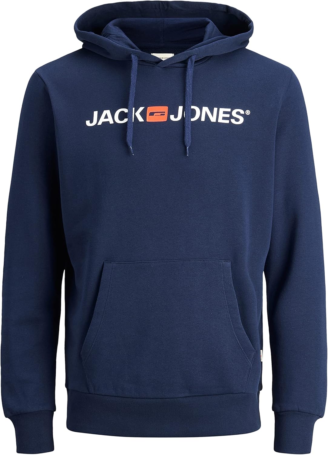 JACK & JONES Corp logo sweat hood regular fit, heren hoodie katoenmengsel met capuchon, blauw grote