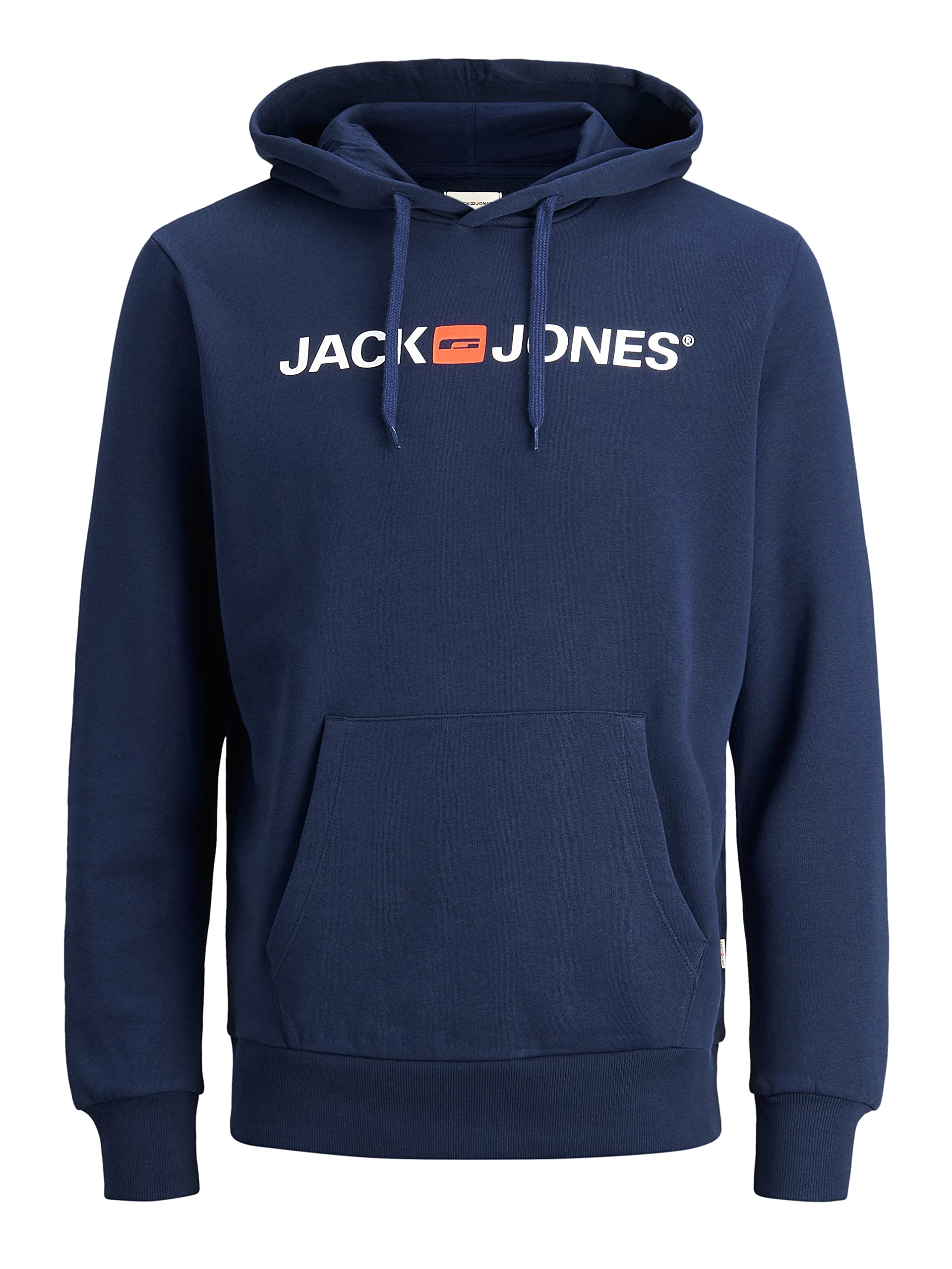 JACK & JONES Male logo hoodie, Blue (Insignia Blue/Reg Fit), XL