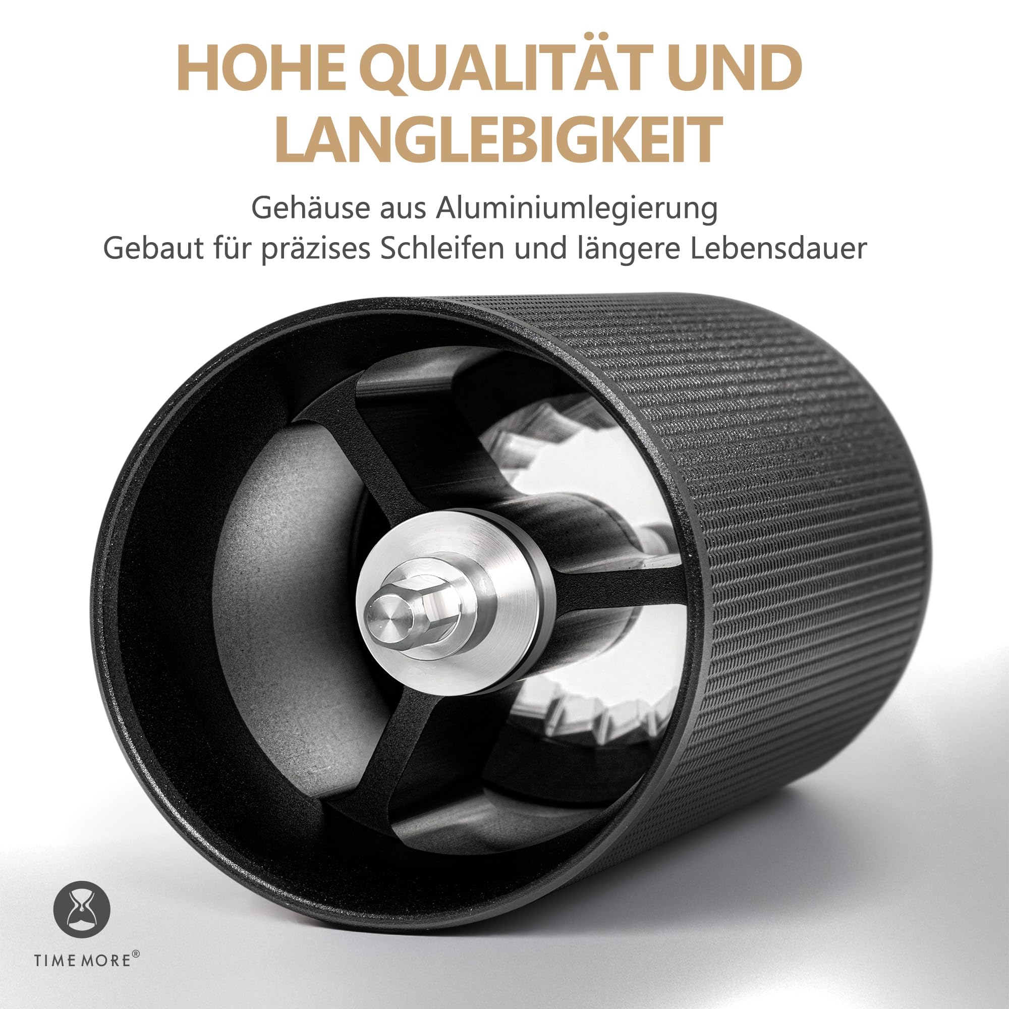 TIMEMORE Chestnut C3s Max, manuelle Kaffeemühle, Upgrade integriertes Ganzmetallgehäuse, Edelstahl S2C Kegelschliff, Handkaffeemühle mit Klappgriff, für Espresso bis French Press, Schwarz