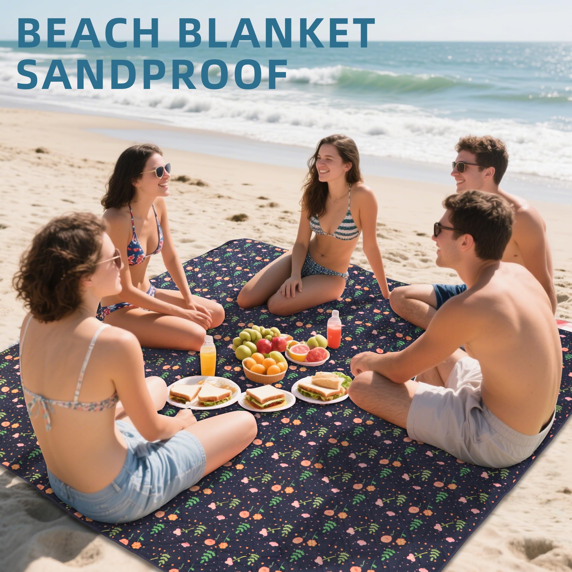 Coperta da picnic impermeabile spessa tappetino da picnic all'aperto portatile pieghevole coperta da picnic con tracolla per tappetino da spiaggia coperta da parco per erba parco, escursionismo