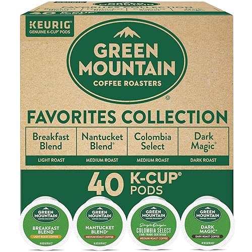 Colección de favoritos Keurig de tostadores de café Green Mountain paquete variadoCapsulas K-Cup de porción individual Degustación 40 unidades