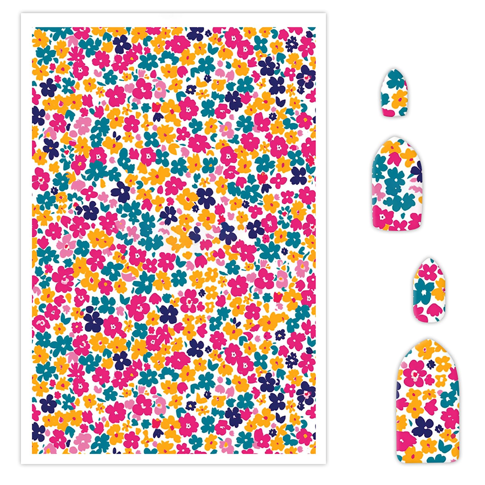 CYFUN DESIGN Floral Transfer Paper for Polymer Clay, 10 Pcs Water Transfer Sheets for Polymer Clay, Cute Flowers Clay Transfer Paper for DIY Art Jewelry Earrings Making Craft Supplies 5.82X3.93inch