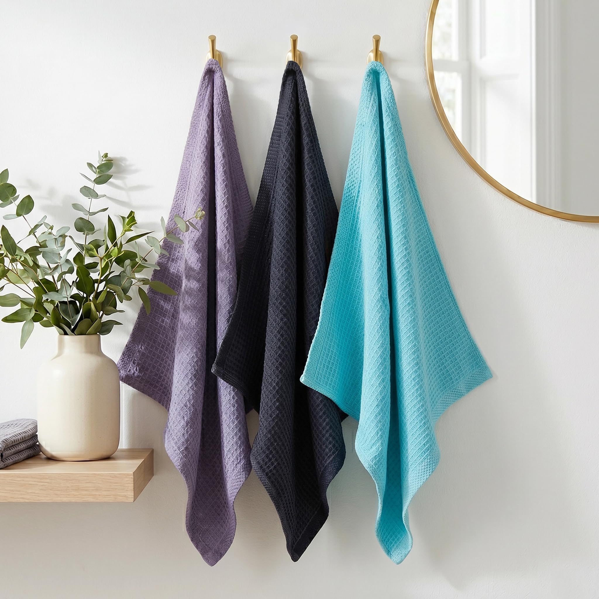 Mush Bamboo Hand Towels - Ultra Soft & Absorbent Set of 2 -13