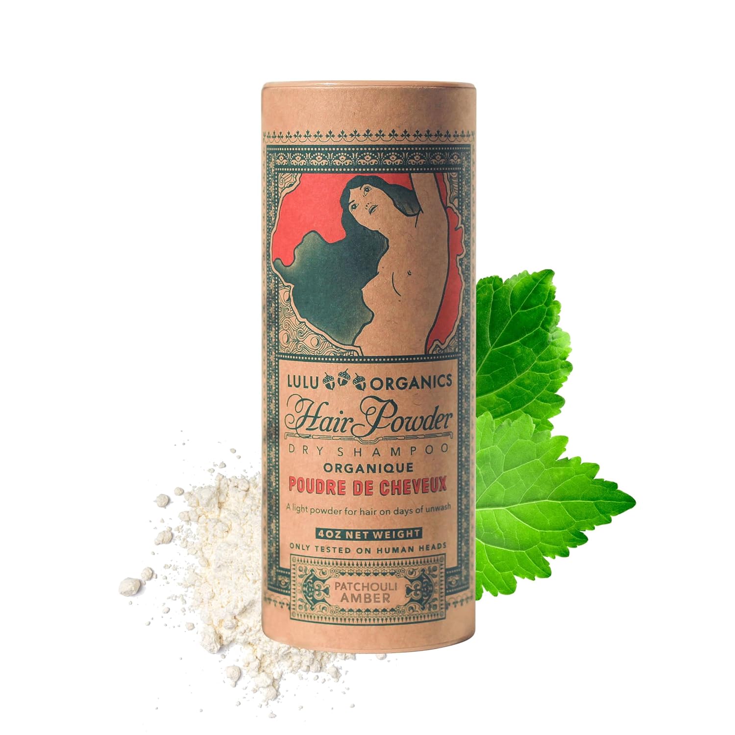 Non-aerosol Dry Shampoo Powder for Dark, Blonde and Oily Hair, All Natural Body Powder for Women and Men, Paraben & Talc free No White Cast Synthetic Fragrance, Patchouli and Amber – 4oz