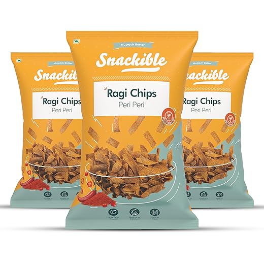 Snackible Peri Peri Chips - 55g Pack of 3