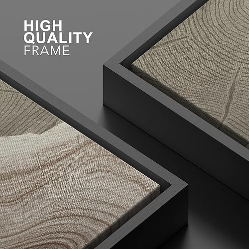 Miniatura 5 de SIGNWIN Lienzo enmarcado para pared, diseño de bosque de roble y árbol, collage, ilustraciones geométricas abstractas, minimalismo, decorativo,