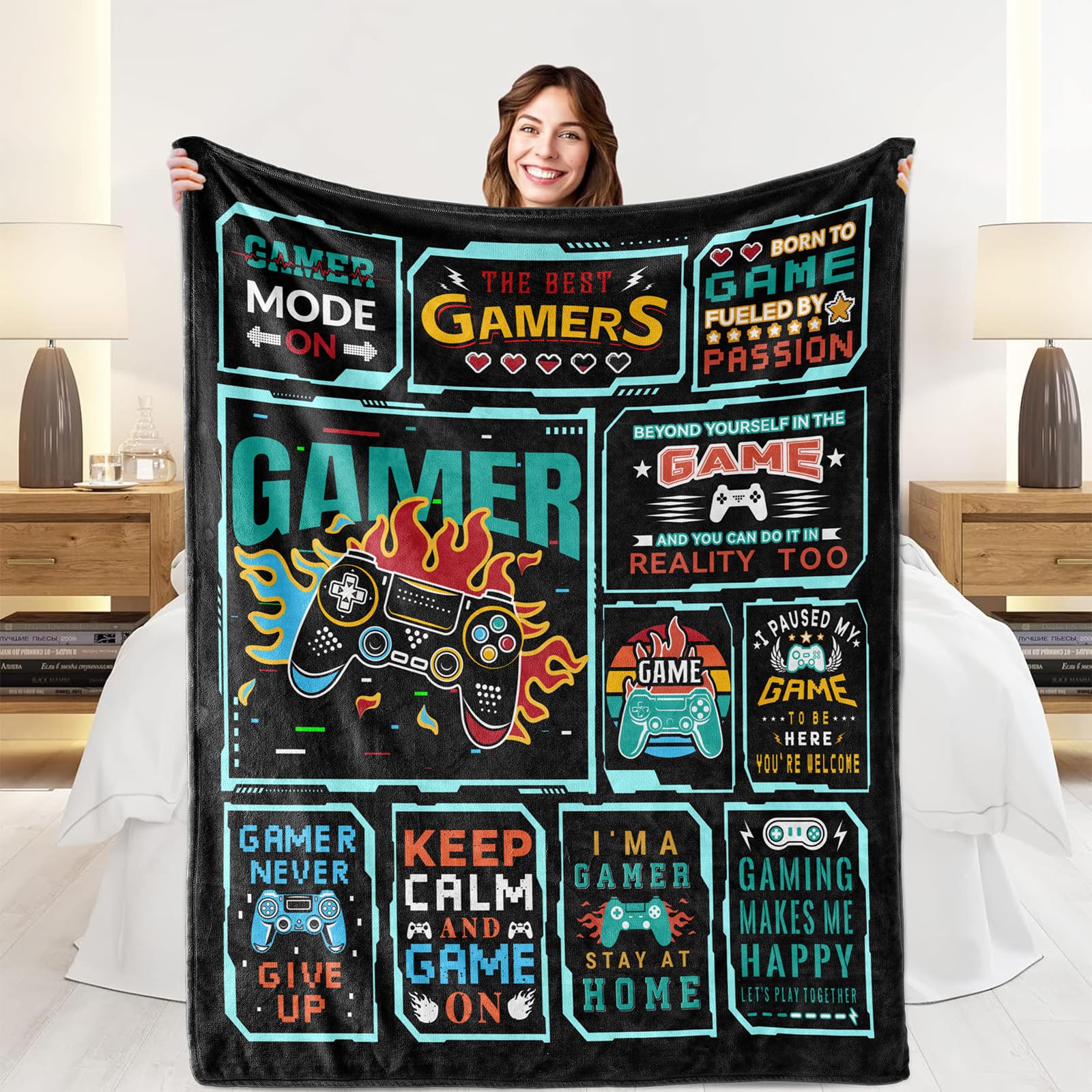 Gamer Blanket for Boys Men, 50x60 Inches