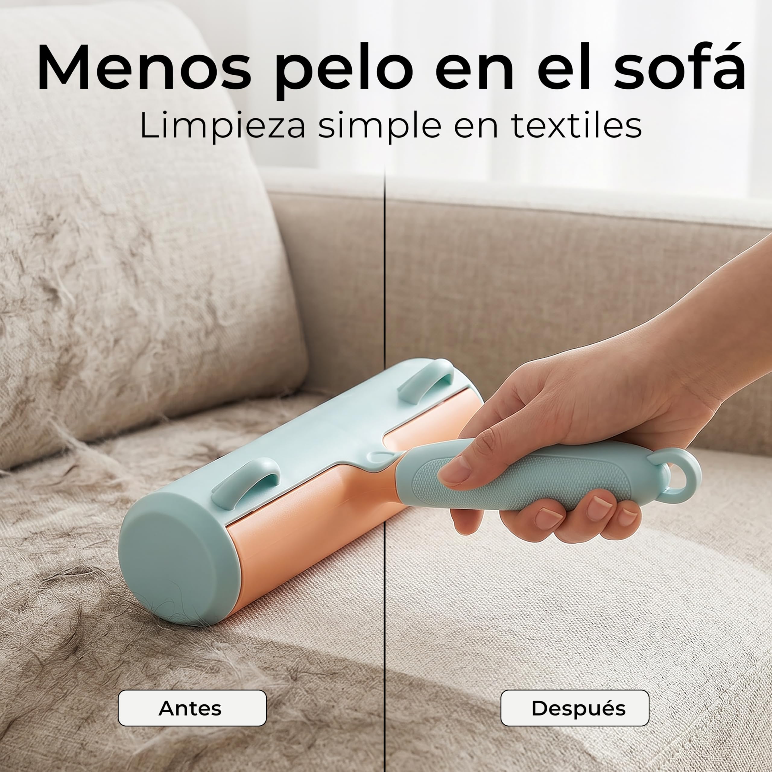 Kit Quitapelos Premium para Gatos de Interior - Guante Suave Mejorado con Velcro Firme + Cepillo Quitapelos Reutilizable para Sofá y Ropa + Mini Peine - Pack Todo en Uno