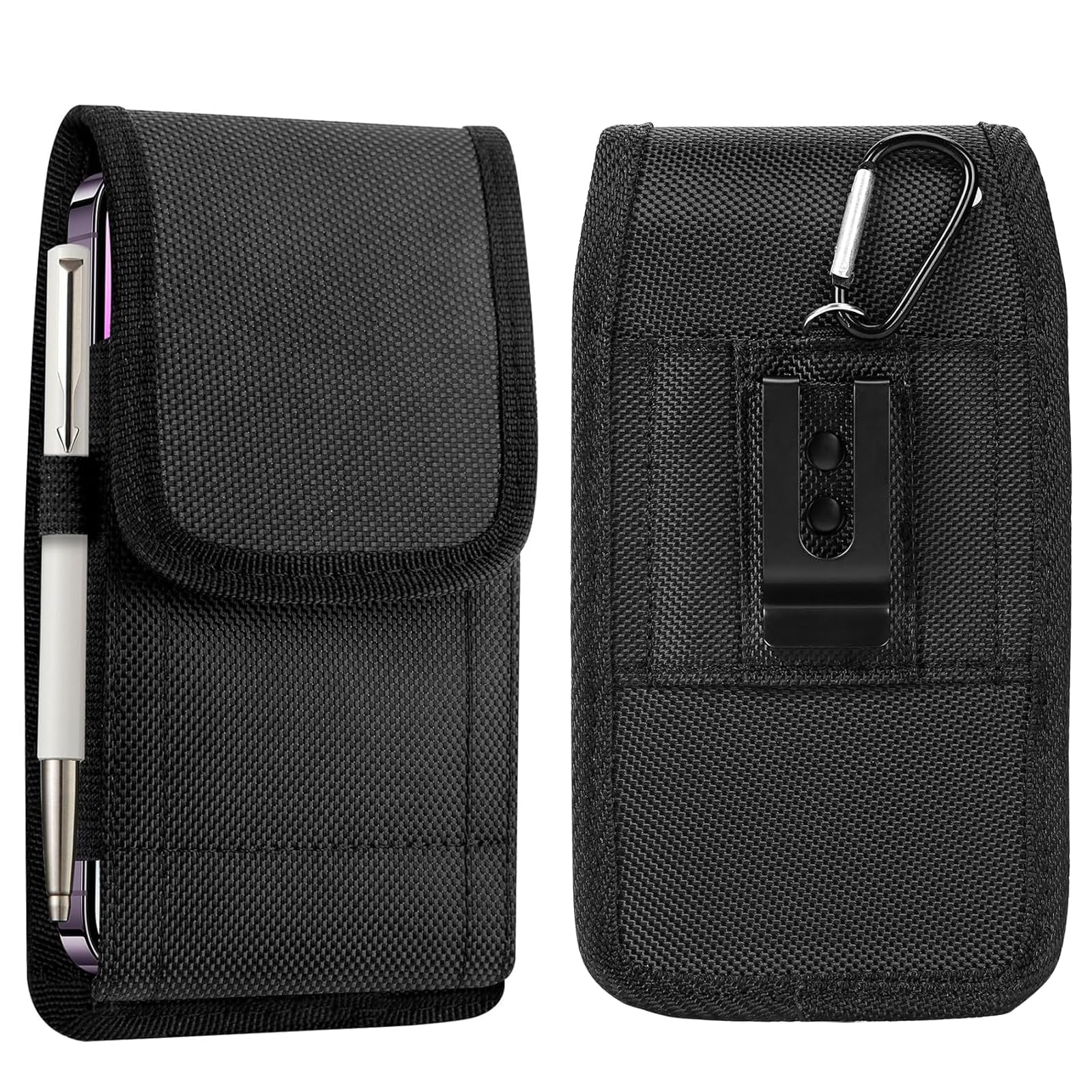 Hengwin Porta Cellulare da Cintura in Nylon, Marsupio con Clip da Cintura per iPhone 16 Pro
