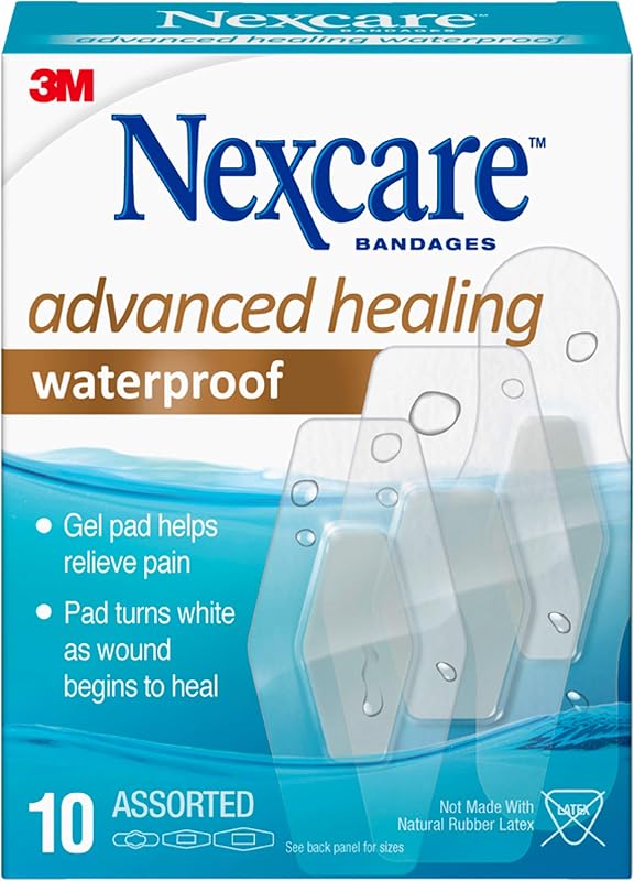 Nexcare vendajes impermeables de curación avanzada, tamaños surtidos, 10 unidades
