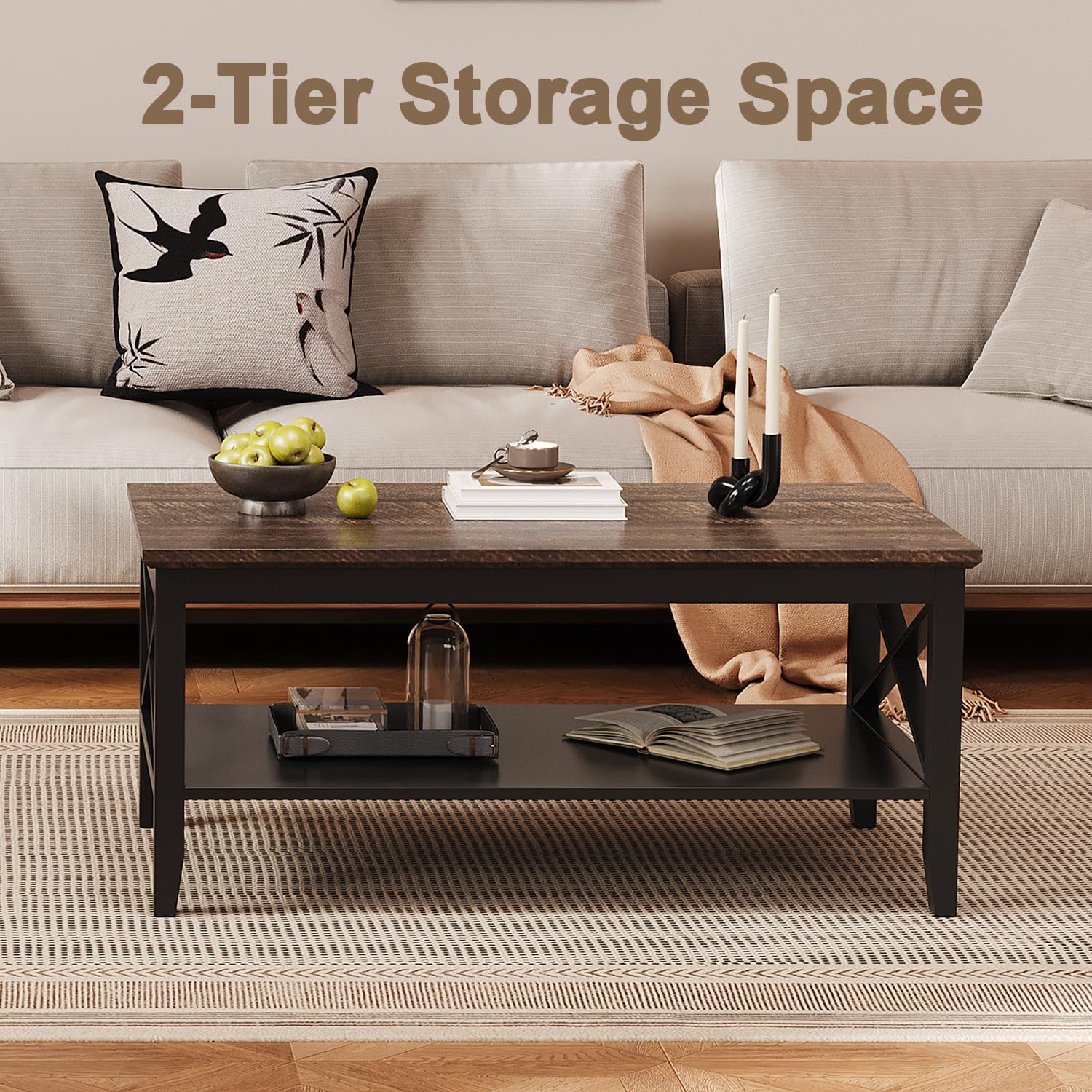 Amazon.com: ChooChoo Coffee Table, Wooden Coffee Tables with