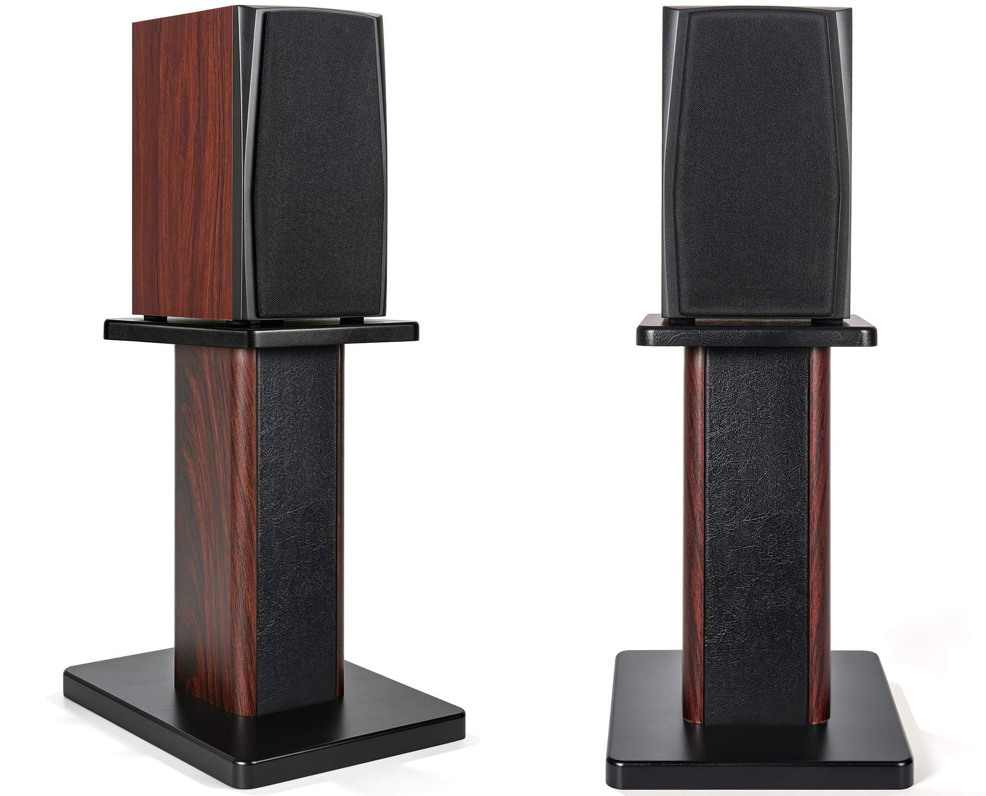 2er-Pack Holz-Lautsprecherständer mit Sand Füllbarer Design, Boxenständer Holz für Satelliten Regallautsprecher, Tragkraft bis zu 50 KG, Bodenlautsprecherständer (50CM)