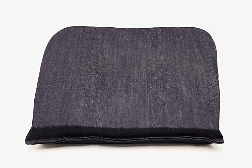 Miniatura 2 de Cojín de asiento de látex orgánico de 3 pulgadas con funda de algodón no extraíble, 18 x 16 pulgadas, algodón oscuro, firmeza media, certificado